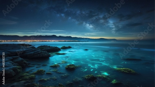 tropical island in the night © ahmudz