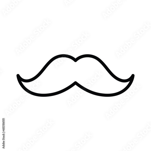 Mustache icon vector on trendy design