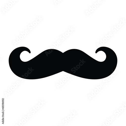 Mustache icon vector on trendy design