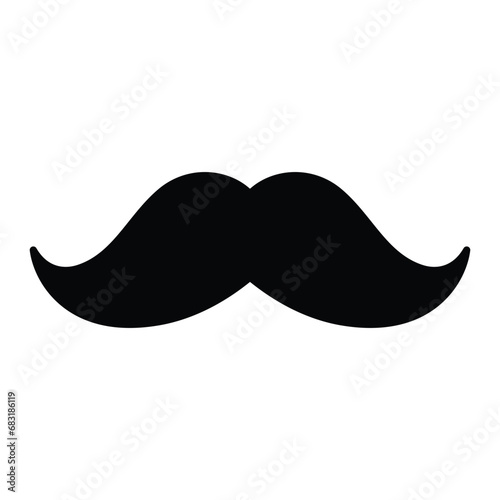 Mustache icon vector on trendy design