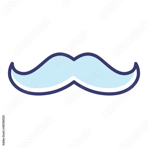 Mustache icon vector on trendy design