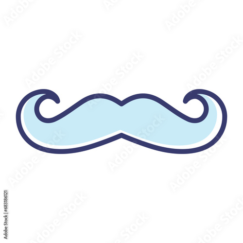 Mustache icon vector on trendy design