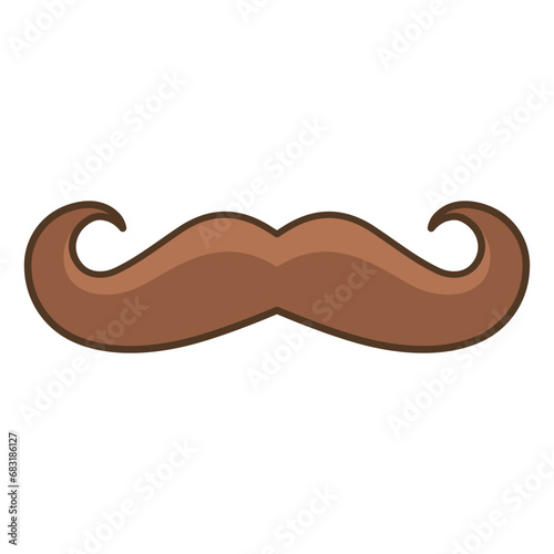 Mustache icon vector on trendy design