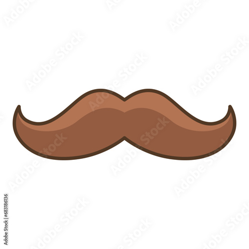 Mustache icon vector on trendy design
