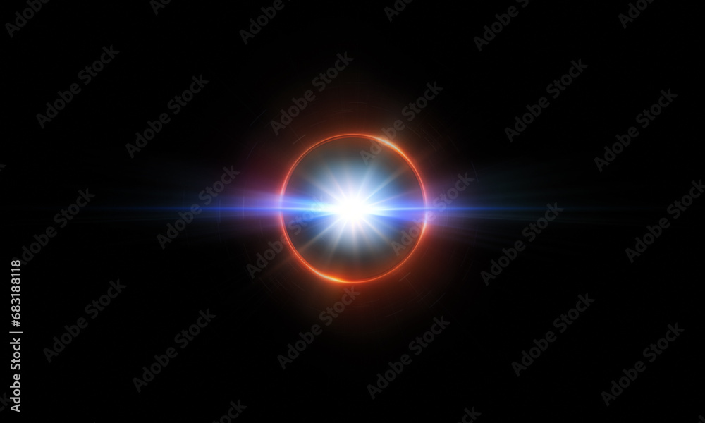 Fototapeta premium Light effect ray shining sun bright flash Special lens flare