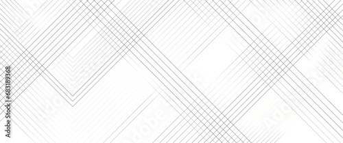 Vector white geometric lines angles shapes in white and gray layers of transparent background. photo