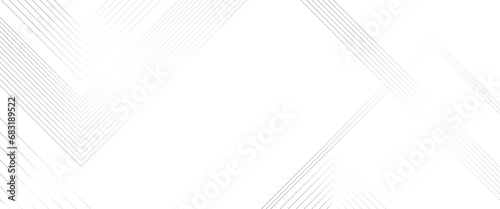 Vector white geometric lines angles shapes in white and gray layers of transparent background.