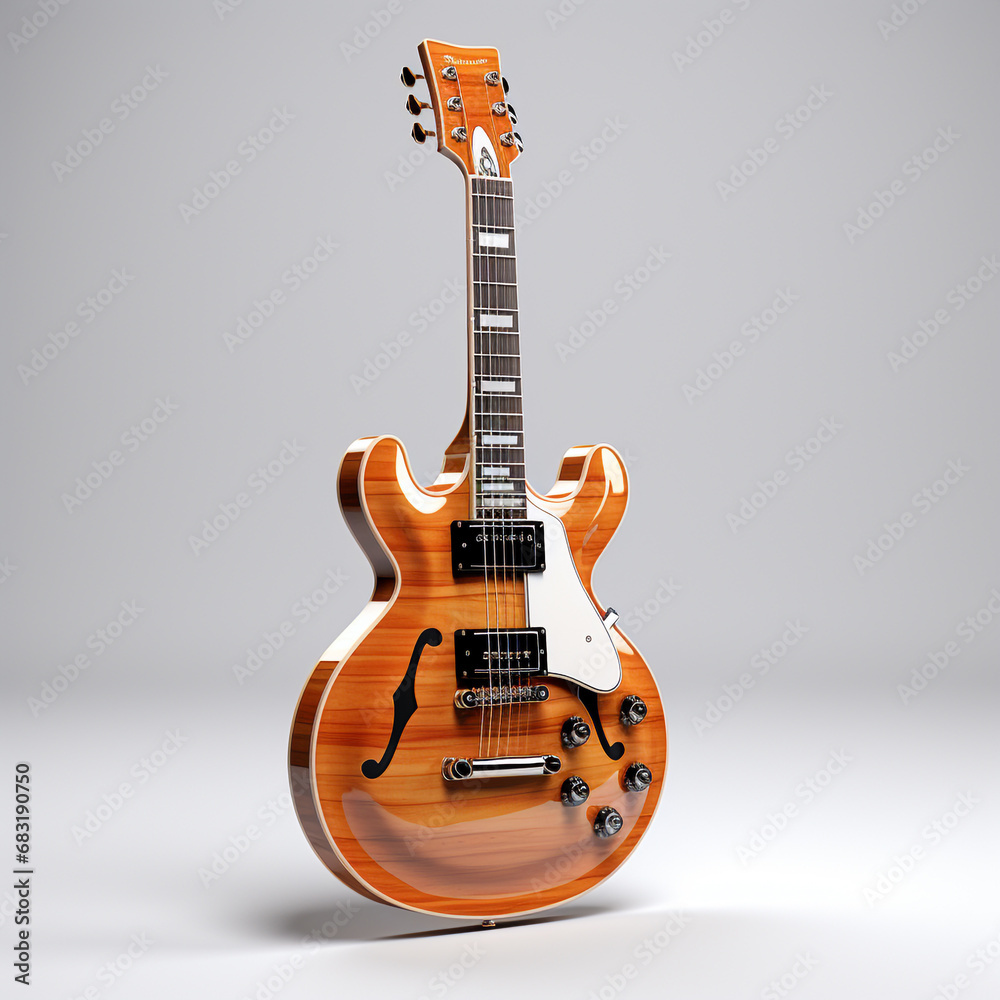 Fototapeta premium 3d model of guitar
