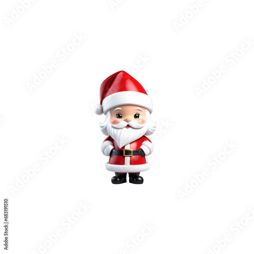 3d santa claus isolated on white PNG File © AllCreative