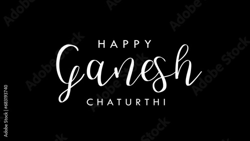 Wallpaper Mural Happy Ganesh Chaturthi Text Animation. Great for Ganesh Chaturthi Celebrations, for banner, social media feed wallpaper stories Torontodigital.ca