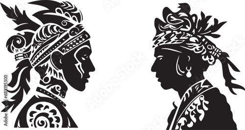 Silhouette Hindus Dev vector illustration