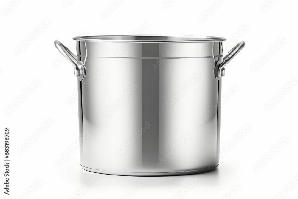 Stainless Steel Bucket Isolated on white Stainless Steel Bucket Isolated on white