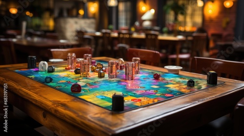 A table with table-top games