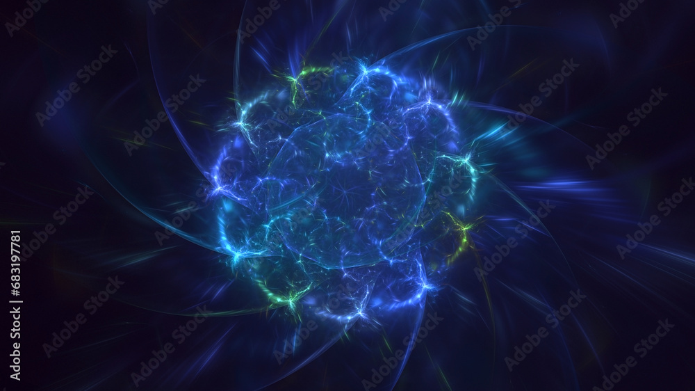 Obraz premium 3D manual rendering abstract round light background