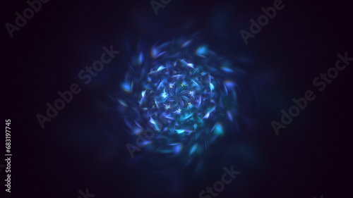 3D manual rendering abstract round light background