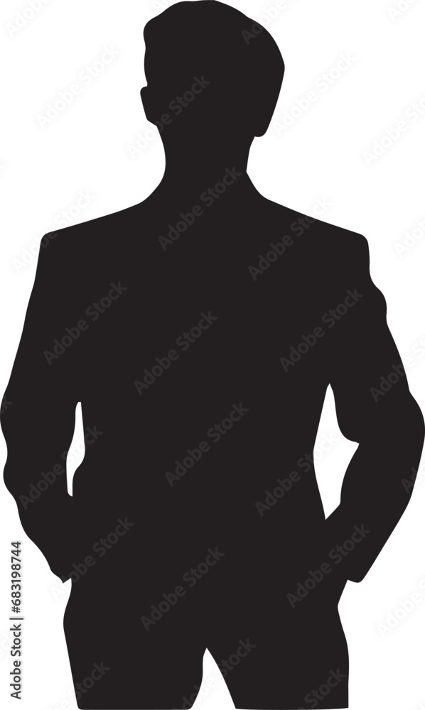 Standing Businessman mock up vector illustration Standing Businessman mock up vector illustration