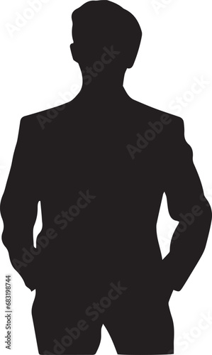 Standing Businessman mock up vector illustration 