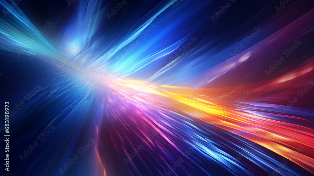 An abstract painting outlined with colored lines, long exposure, futuristic An abstract painting outlined with colored lines, long exposure, futuristic