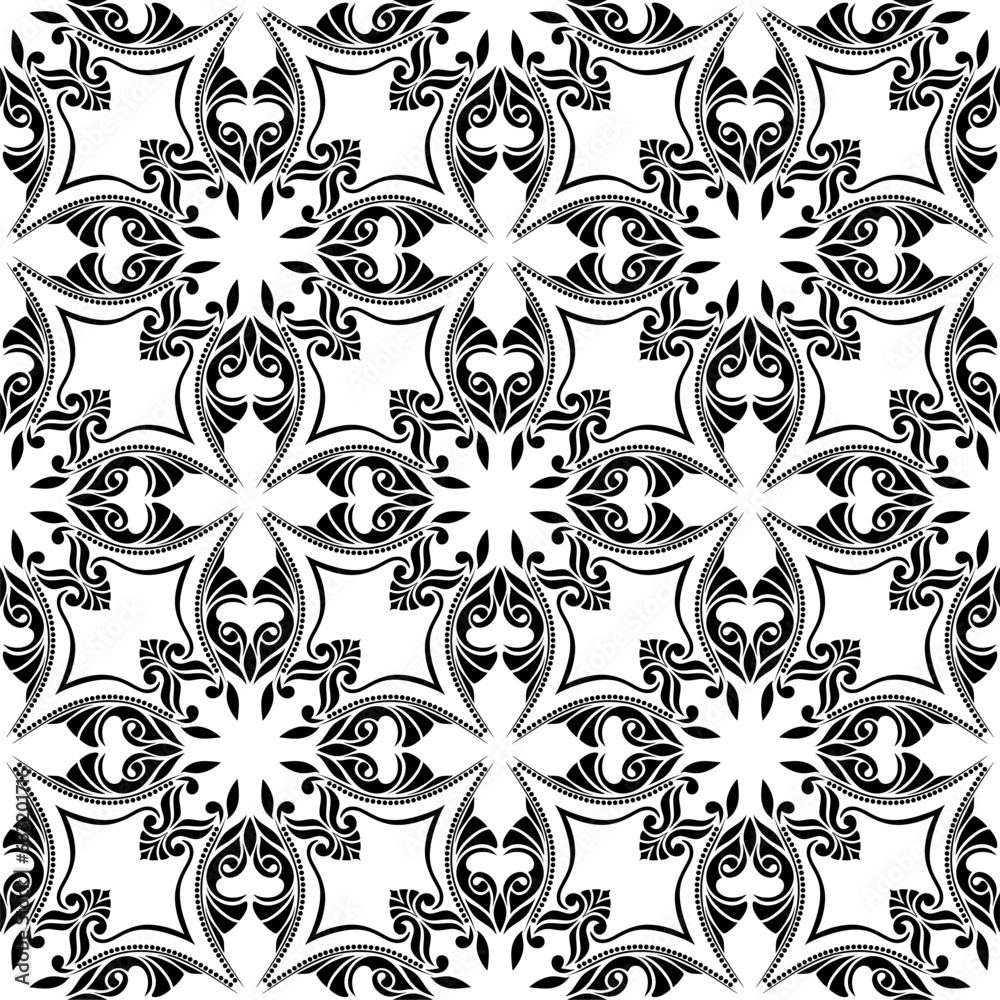 black and white seamless pattern