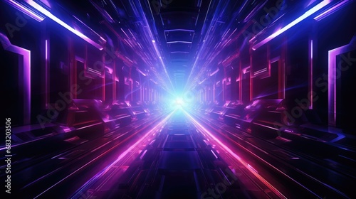 Cool futuristic abstract background with neon light