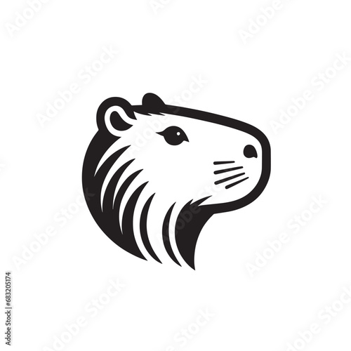 Capybara logo for graphic design, capybara designs for prints and commercial publications, vectorized capybara