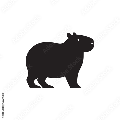 Capybara logo for graphic design, capybara designs for prints and commercial publications, vectorized capybara