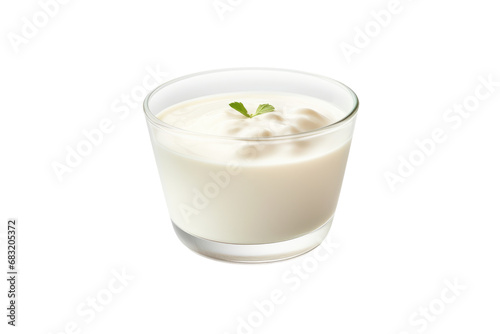 Creamy Delight: Milk Pudding Isolated on Transparent Background