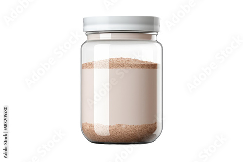 Fitness Fuel: Protein Jar Isolated on Transparent Background