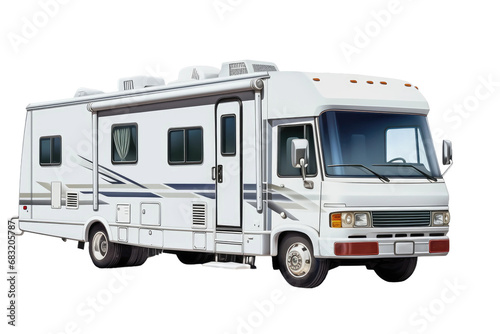 Wanderlust Wheels: The Allure of RV Travel Isolated on Transparent Background