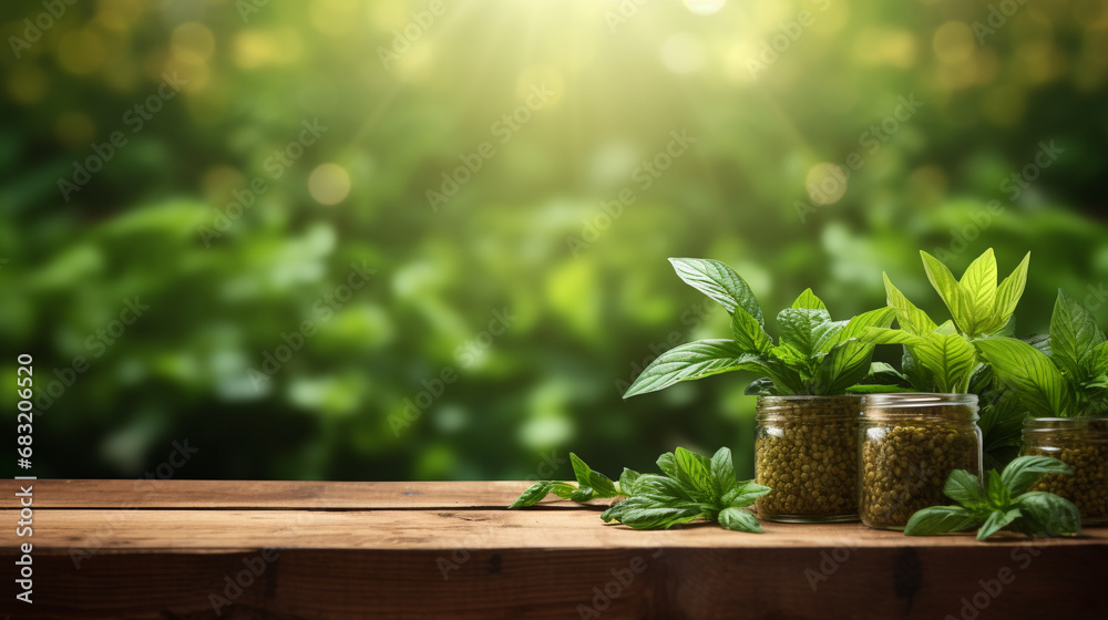 herbs on table HD 8K wallpaper Stock Photographic Image 