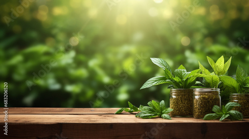 herbs on table HD 8K wallpaper Stock Photographic Image 