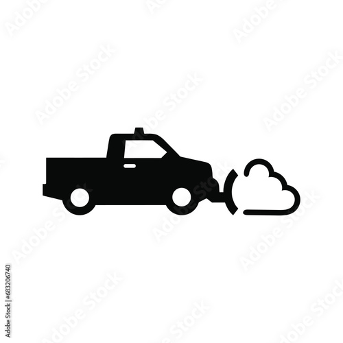 Pickup truck plowing snow icon