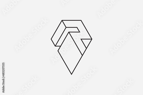 Letter P logo design inspiration vector template