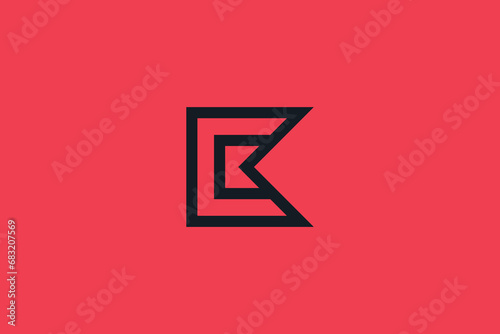 Letter B K or C logo design inspiration vector template