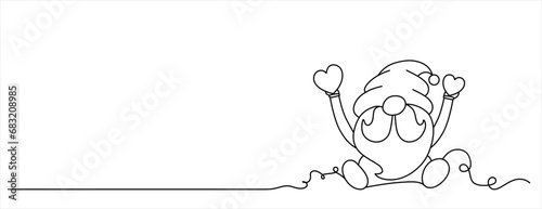 simple line art dwarf with love simple line art drawing valentine