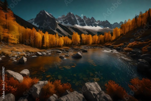 panorama mountain autumn landscape 