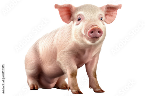 Pig on transparent background photo