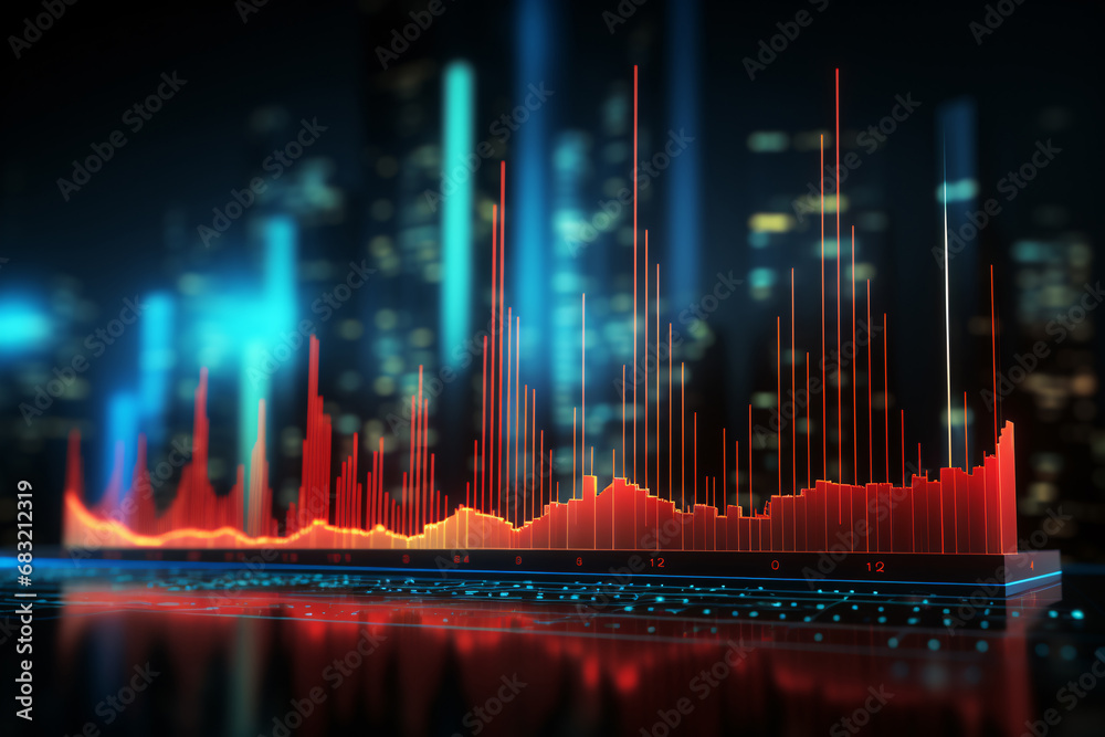 Blue Finance Graph and Investment Bar: Market Chart of Business Increase Blue Finance Graph and Investment Bar: Market Chart of Business Increase