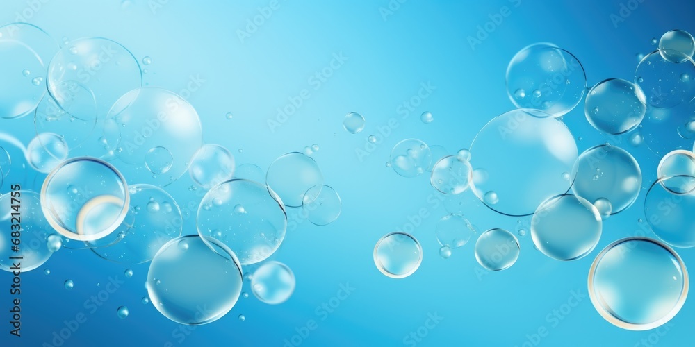 Floating soap bubbles , abstract design. AI Generated