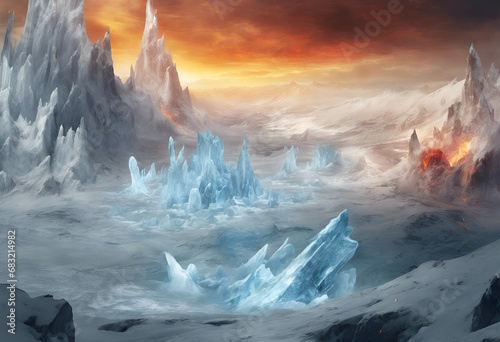 Landscape of ice and fire