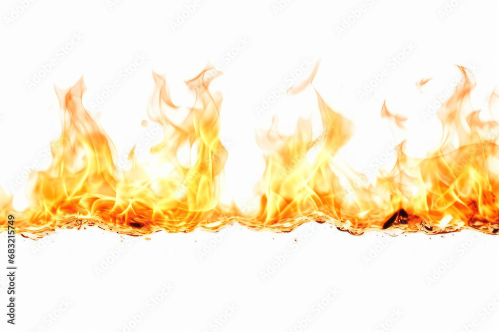 fire flame set on white background generative ai fire flame set on white background generative ai