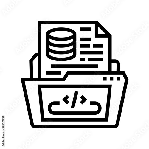 software prototyping line icon vector. software prototyping sign. isolated contour symbol black illustration