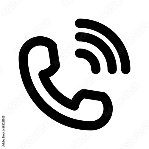 Phone handset vector icon. Flat illustration of phone handset vector icon for web design photo
