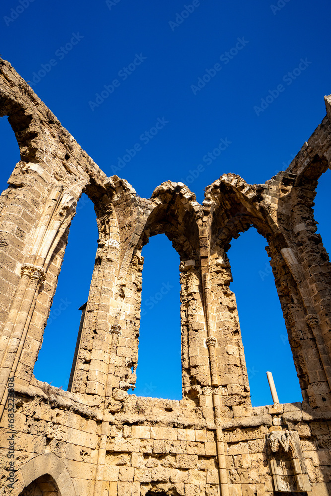 Church of St. George of The Latins ruins in the old town of Famagusta.