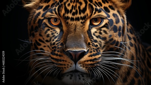 Jaguar portrait on a dark background