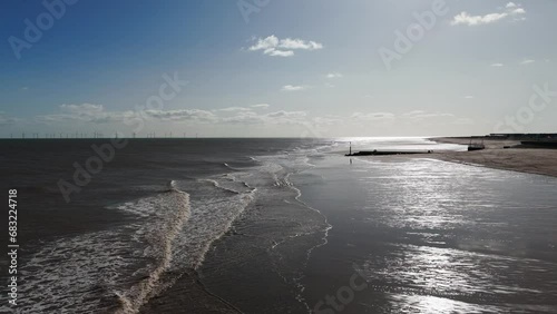 Ingoldmells South is a sandy beach on the Lincolnshire coastline located near the resort town of the same name. The town boasts a number of caravan parks as well as the Fantasy Island theme park. photo