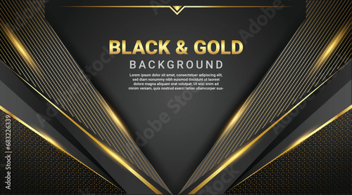 background dark black and gold awarding nomination luxury website template 2 photo