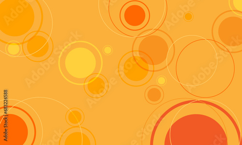 orange yellow circles shapes flat pattern abstract background