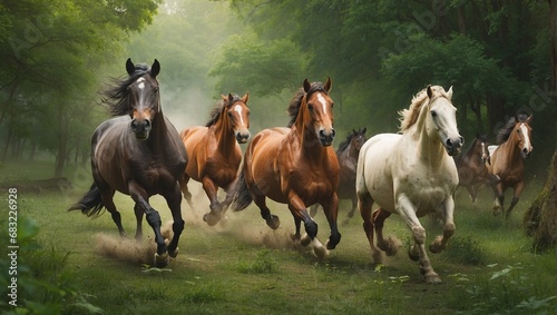 herd of horses generated by ai