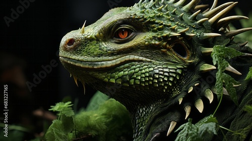 Emerald Majesty: Enchanting Green Dragon in the Abyss © Mike